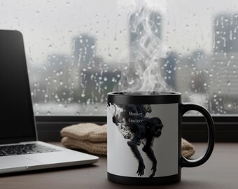 Monkey Couture Black Mug | Fashion Ape Design