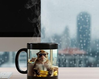 Monkey Talks Mug | Black Coffee 11oz