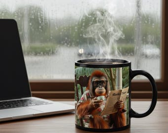Monkey Times Mug | 11oz Black Coffee Mug