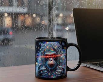 Shaman Monkey Mug | 11oz Ceramic Black Coffee Cup