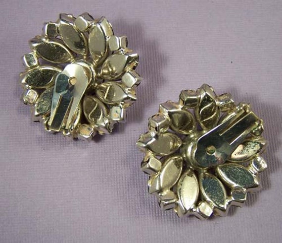 Vintage Black Floral Earrings, Black Earrings, Bl… - image 2