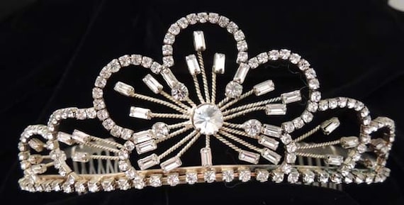 Vintage Tiara Wedding Crown / Crystal Wedding Tiar