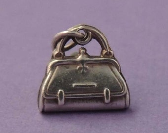 STERLING Purse Charm / Sterling Handbag Charm / Sterling Doctor's Bag Charm / Sterling Nurse's Bag Charm / Sterling Medical Bag Charm