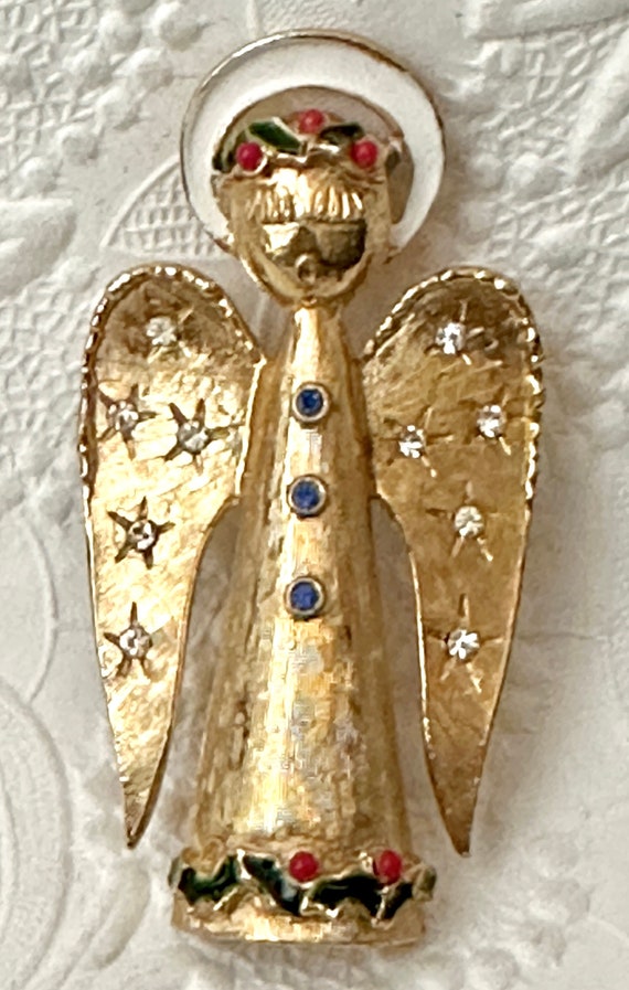 Vintage Angel Brooch By ART, ART Designed Angel Pi