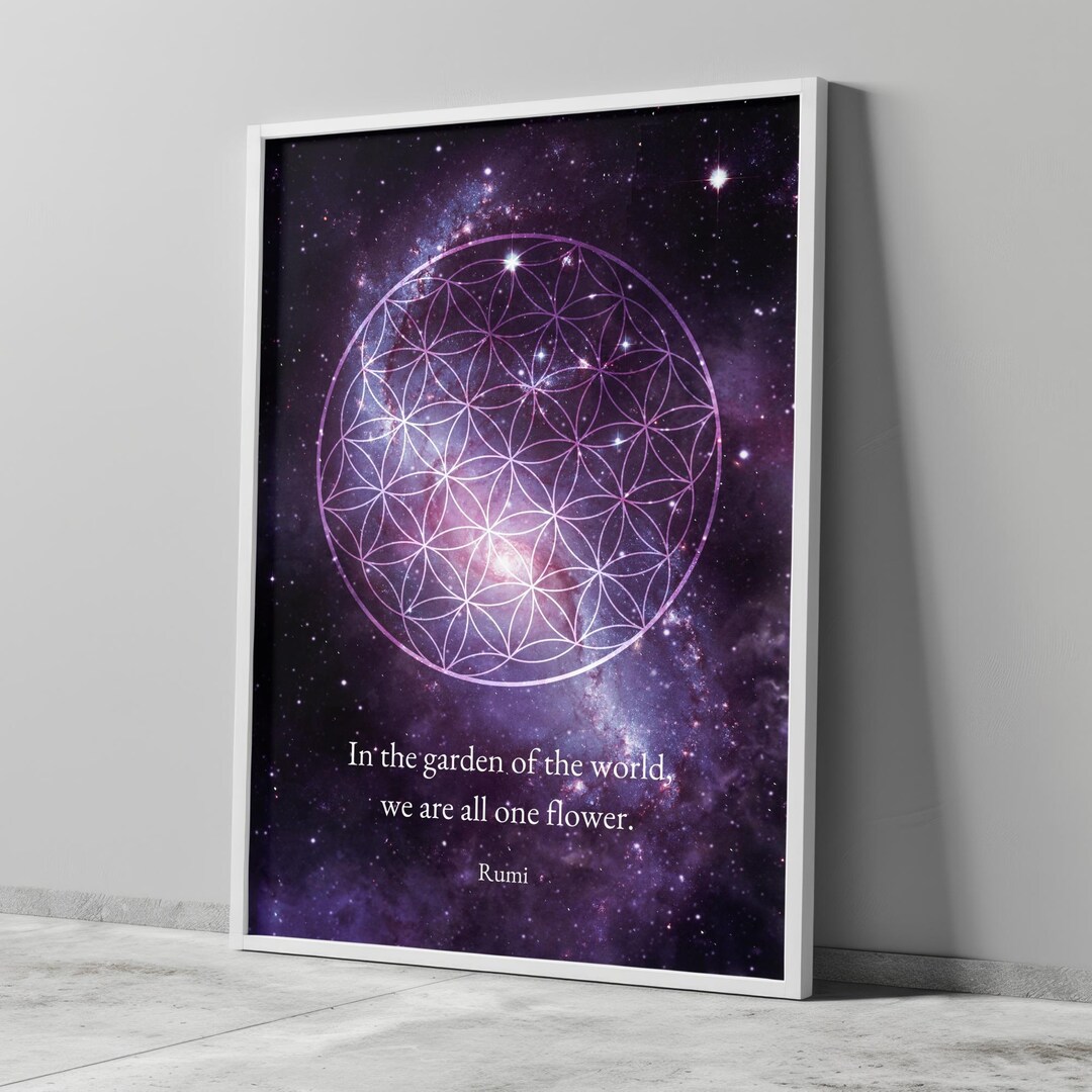 Sacred Geometry Wall Art, Mandala Print, Metaphysical Meditation Poster ...