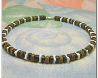 Native Tesoro Caf Tigre Coco Shell Surfer Collar O Ra (5-16) | Envío Gratis