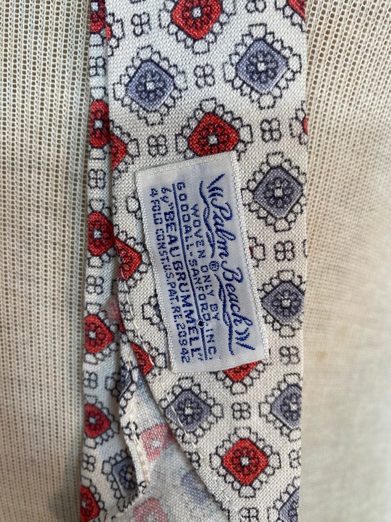 Vintage 1950s Diamond Motif Pleated Tie - Etsy