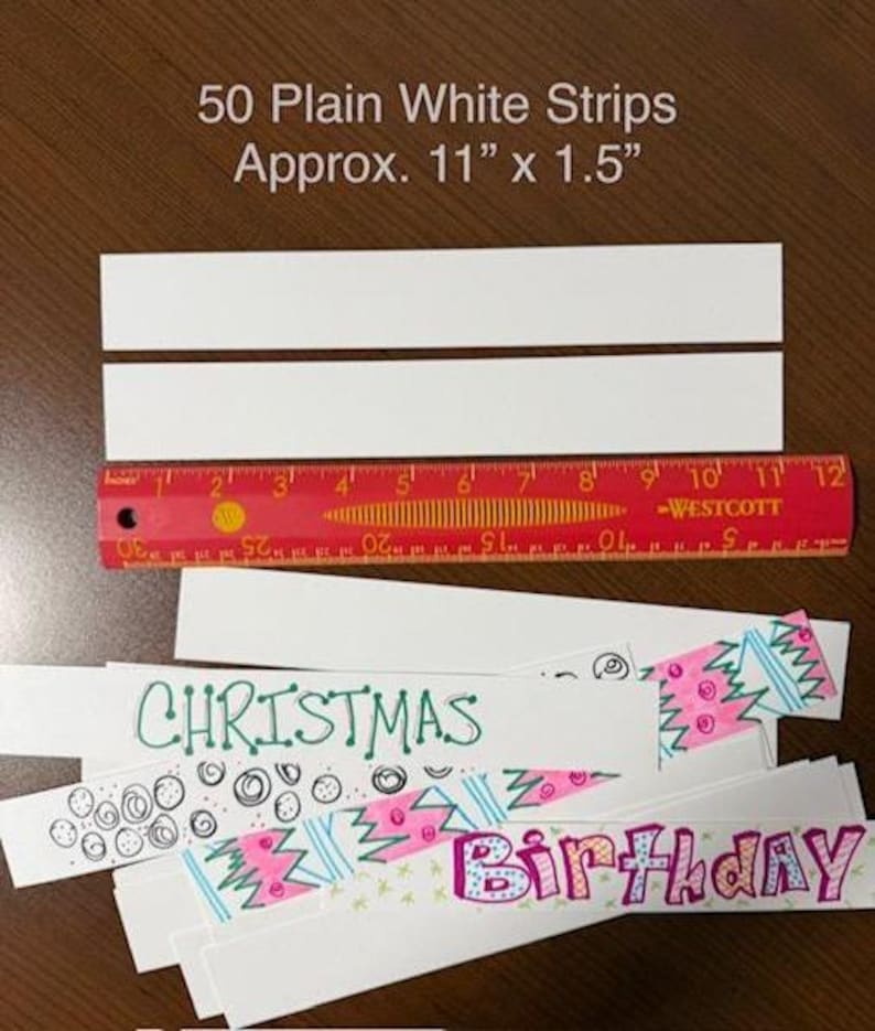 Westcott Ruler Guide Kid's DIY Countdown Paper Chain Craft Kit, Hands on Craft Activity for ...
