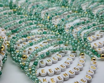Custom Bulk Order Beaded Friendship Bracelets: Personalized Name Bracelet , Team Gifts
