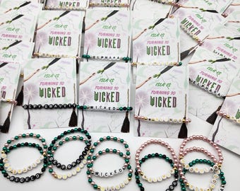 Wicked Birthday Party Bracelet: Personalized Bad Friend Theme
