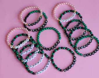 Wicked Beaded Bracelet: Elphaba Glinda Inspired Party Favor