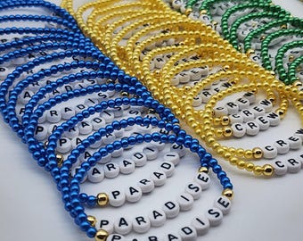 Custom Beaded Friendship Bracelet: Bulk Order Bracelets , Marketing Gifts ,Wholasale Bead Bracelets