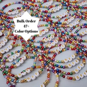 Pulseiras de Amizade Personalizadas com Palavras em Miçangas: Pulseira da Amizade com Nome Personalizado