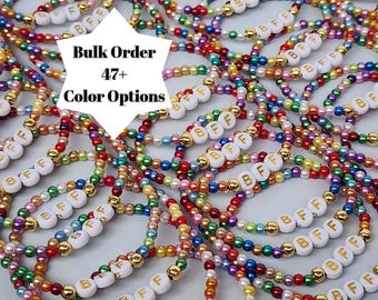 Personalized Beaded Word Bracelets: Custom Name Friendship Bracelet