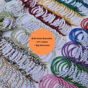 Braccialetto personalizzato con perline: nome personalizzato, squadra o evento, regali per ordini all'ingrosso