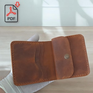 Patrón Cartera de Cuero Bifold, Cartera PDF, Patrón Cartera PDF, Plantilla Cartera, Patrón Cuero, Cuero Hecho a Mano, Plantilla Digital