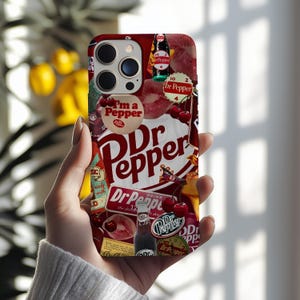 Coque de portable vintage Dr Pepper - Esthétique rétro soda pour iPhone 16/15/14/13/12/11 Pro Max et Samsung Galaxy S24/S23/S22/S21
