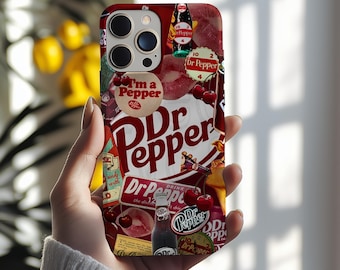 Vintage Dr Pepper Phone Case – Retro Soda Aesthetic for iPhone 16/15/14/13/12/11 Pro Max & Samsung Galaxy S24/S23/S22/S21