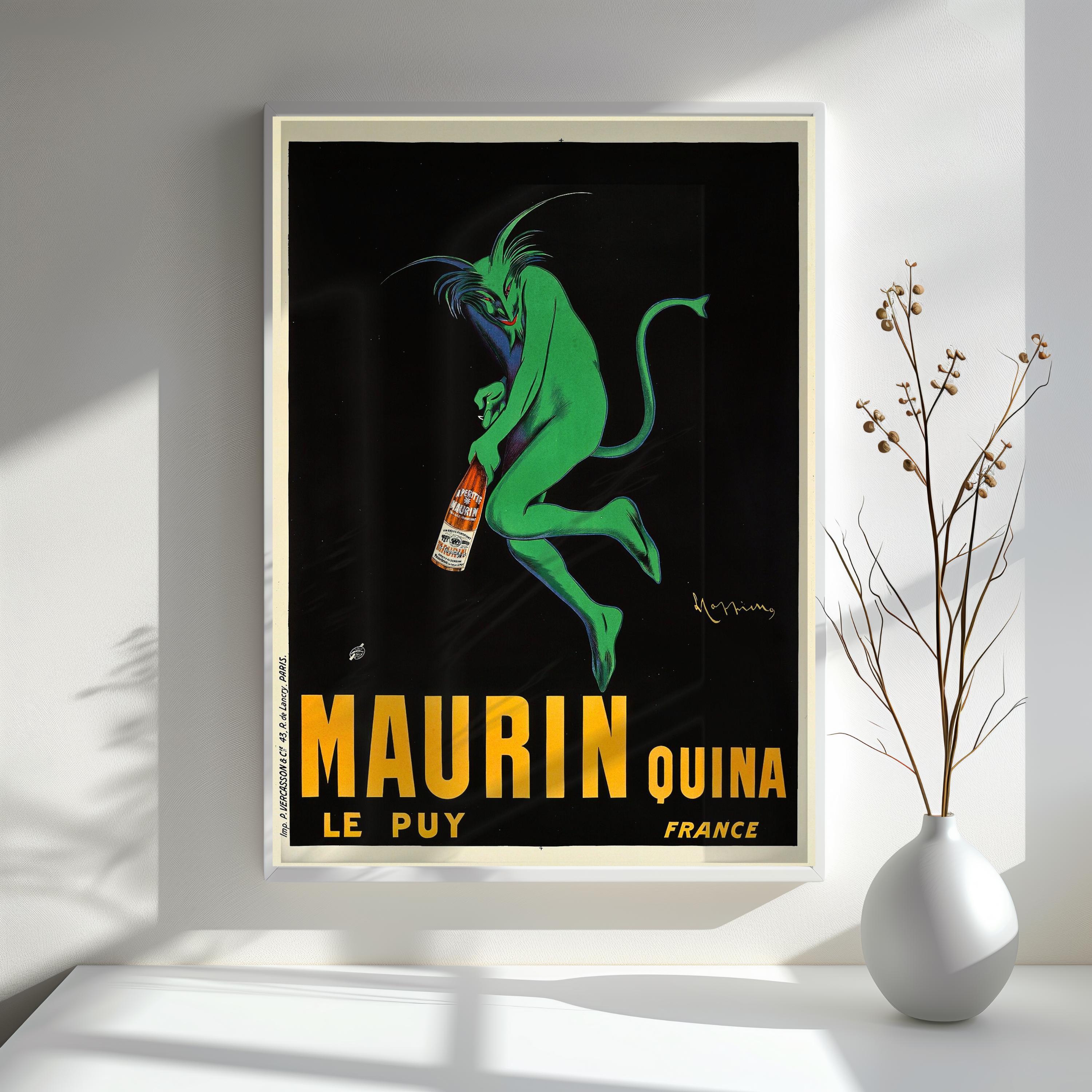 Maurin Quina Poster: Vintage French Absinthe Devil Illustration Art ...