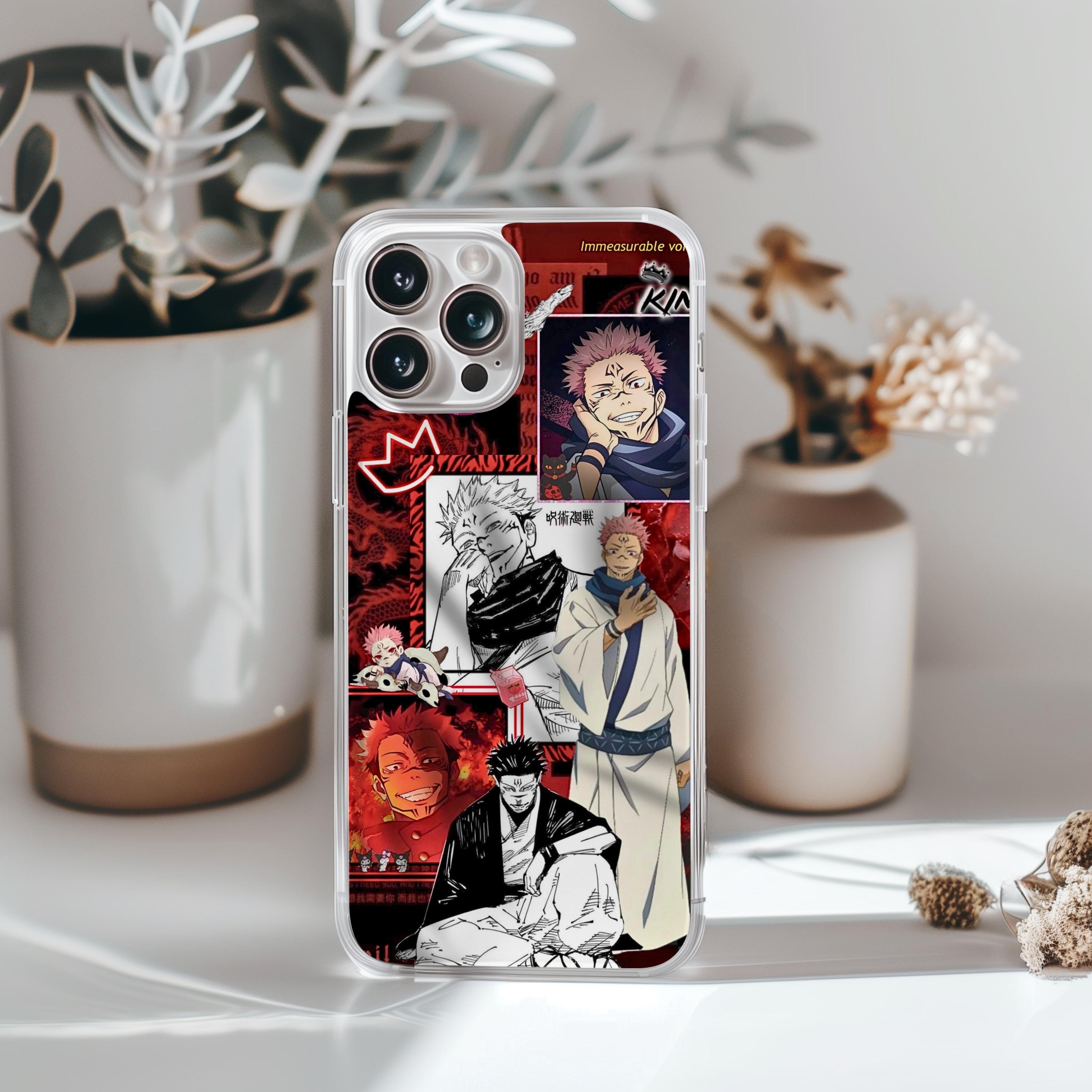 Sukuna Jujutsu Kaisen Anime Phone Case | Villain Aesthetic Flexi Cover for iPhone 16-7 & Samsung Galaxy S25 S23 S22 S21 S10