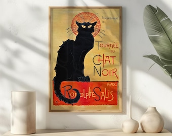 Le Chat Noir Poster: Vintage Parisian Art Nouveau Print