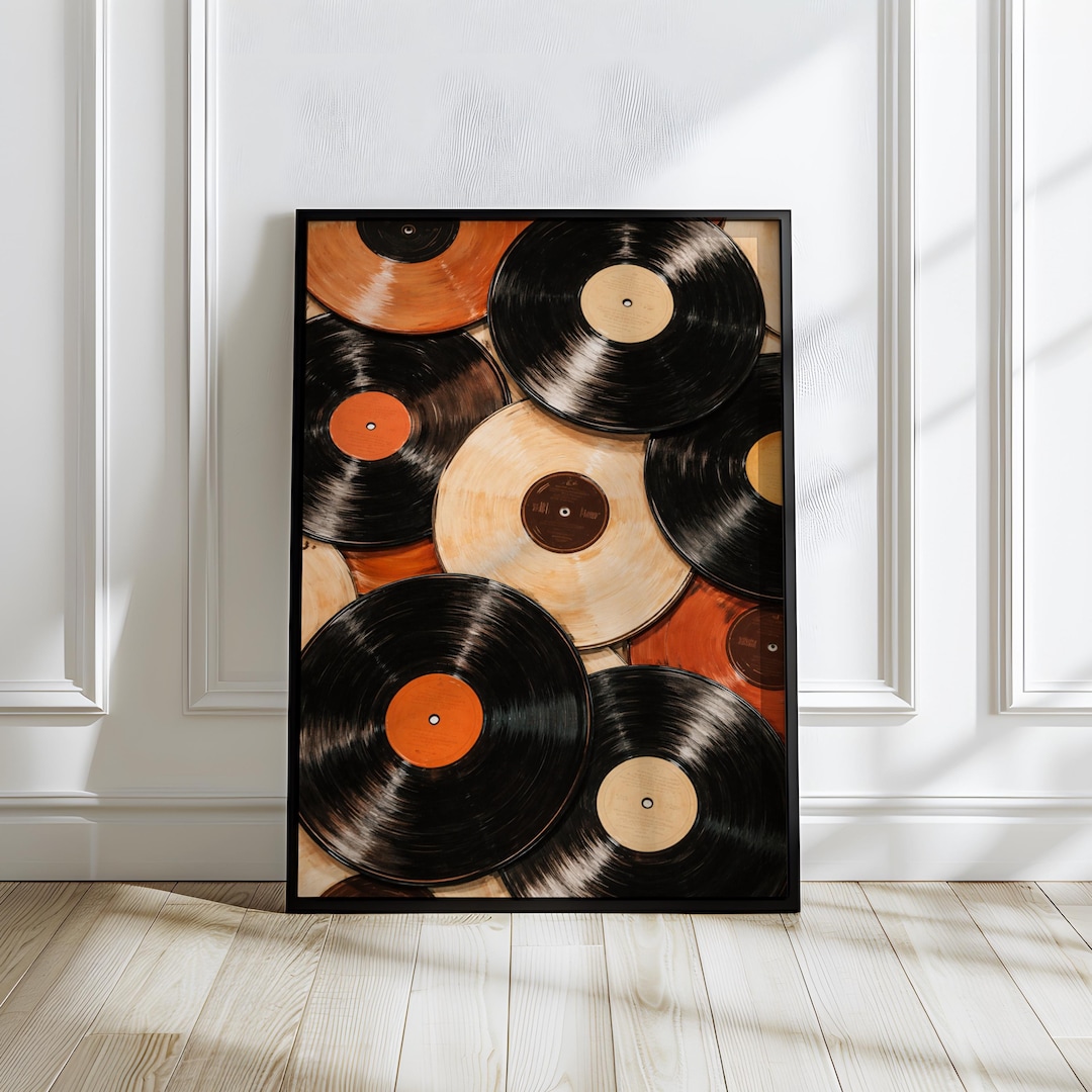 Vintage Vinyl Records Poster: Retro Music Wall Art for Record Lovers - Etsy