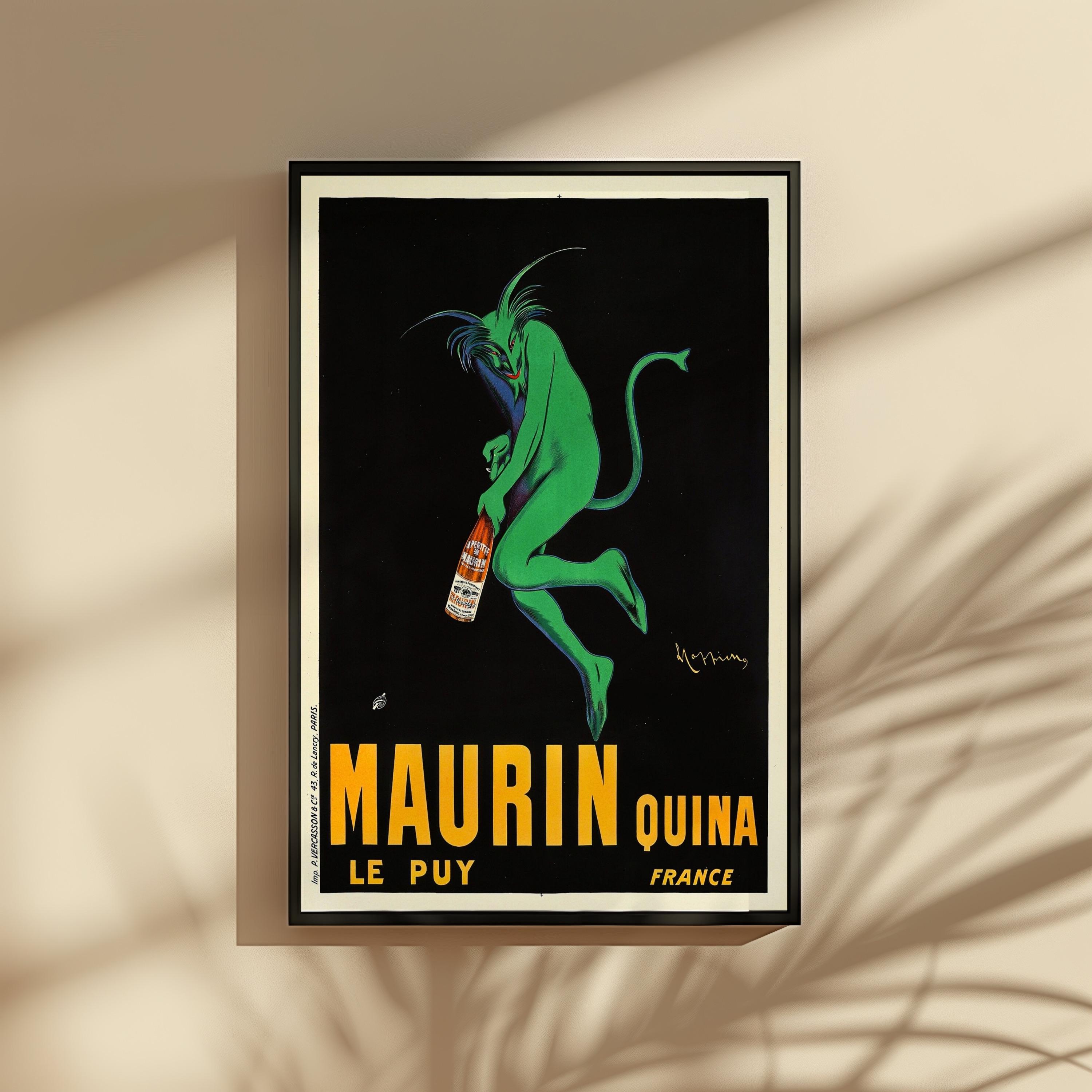 Maurin Quina Poster: Vintage French Absinthe Devil Illustration Art ...