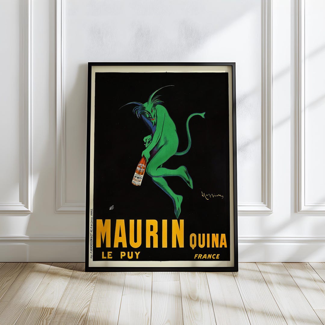 Maurin Quina Poster: Vintage French Absinthe Devil Illustration Art ...
