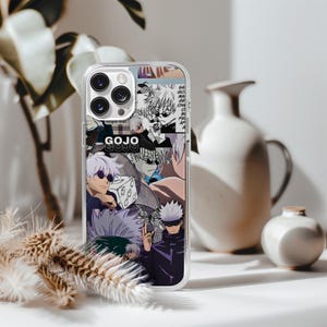 Coque de portable Gojo Satoru - Jujutsu Kaisen, Anime Manga Collage, coque en TPU souple et antichoc pour iPhone 16-7, Idée cadeau Otaku pour Samsung Galaxy S25 S23