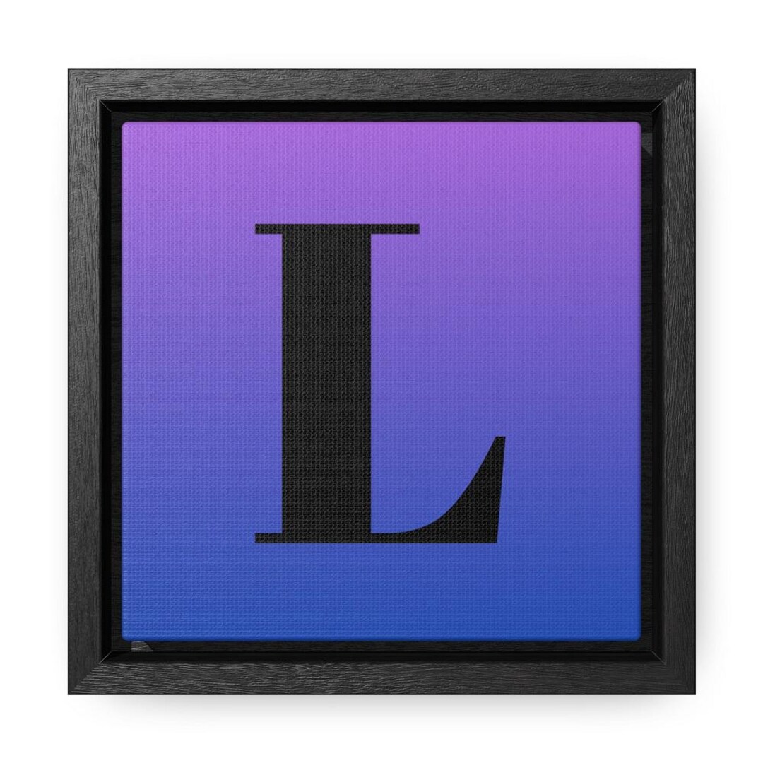 Letter L Square Framed Gallery Canvas Print - Etsy