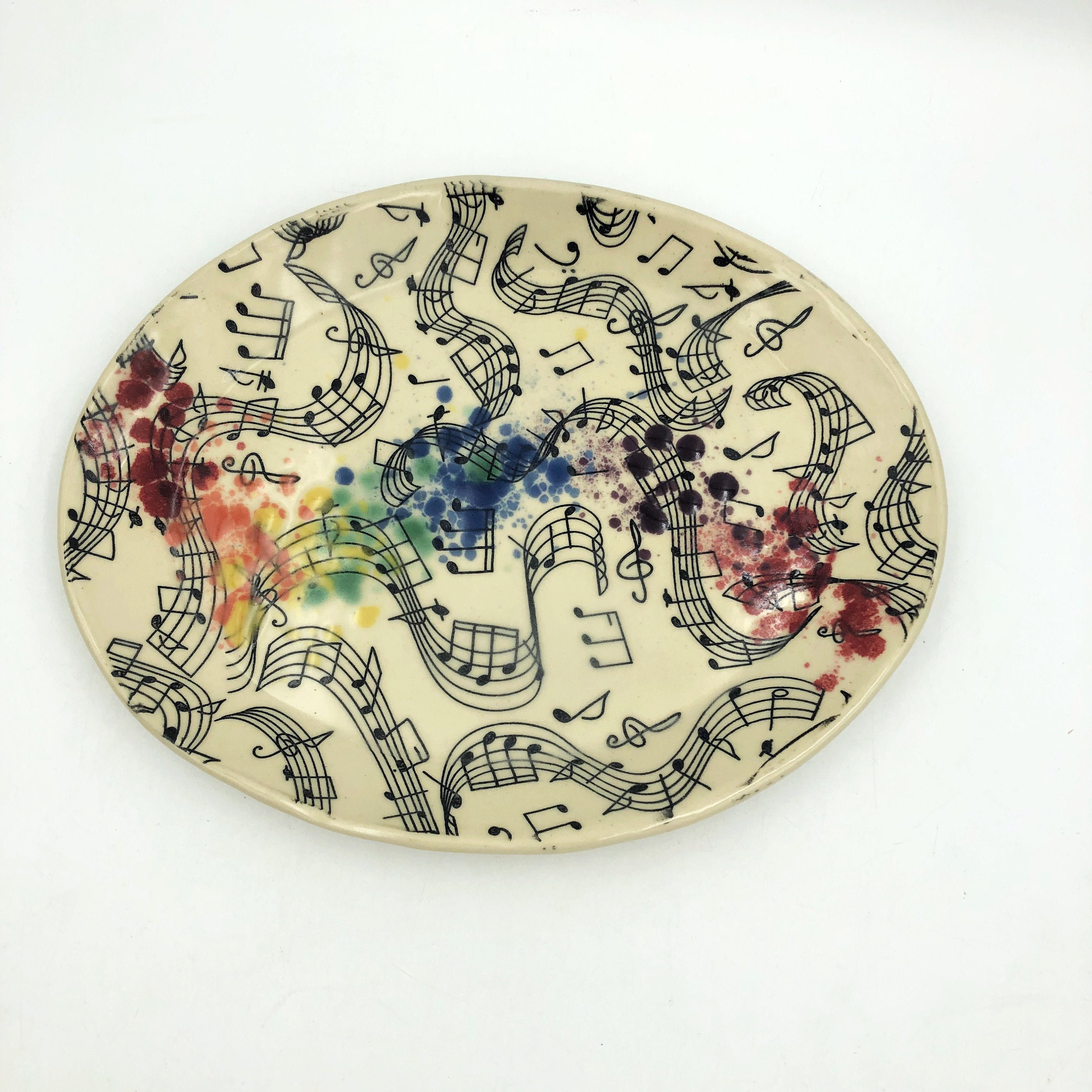 Stitch Row Ceramic Plates