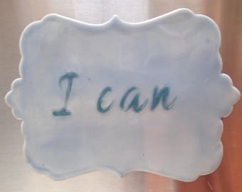 Inspirational gift, Ceramic refrigerator magnets with feel-good messages