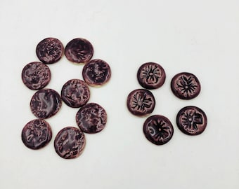 Ceramic Button, Lapel Pin or Magnet - you choose -  textured purple