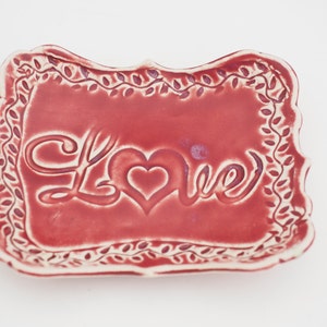 Ceramic Ring Dish perfect for the ring bearer to carry, also works as a soap dish or trinket plate