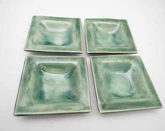 Prep bowl to organize your cooking tasks, Ceramic Dipping Bowl in Green for sushi or oil & vinegar for yummy, crusty bread. Or rings