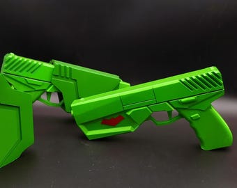 Red Vigilante Prop Pistols Customizable Paint