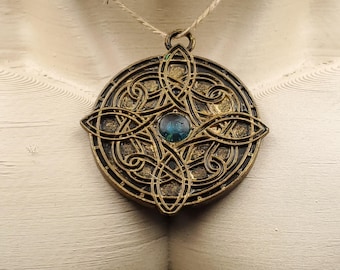 Resin Amulet: Fantasy Inspired Pendant with Twine