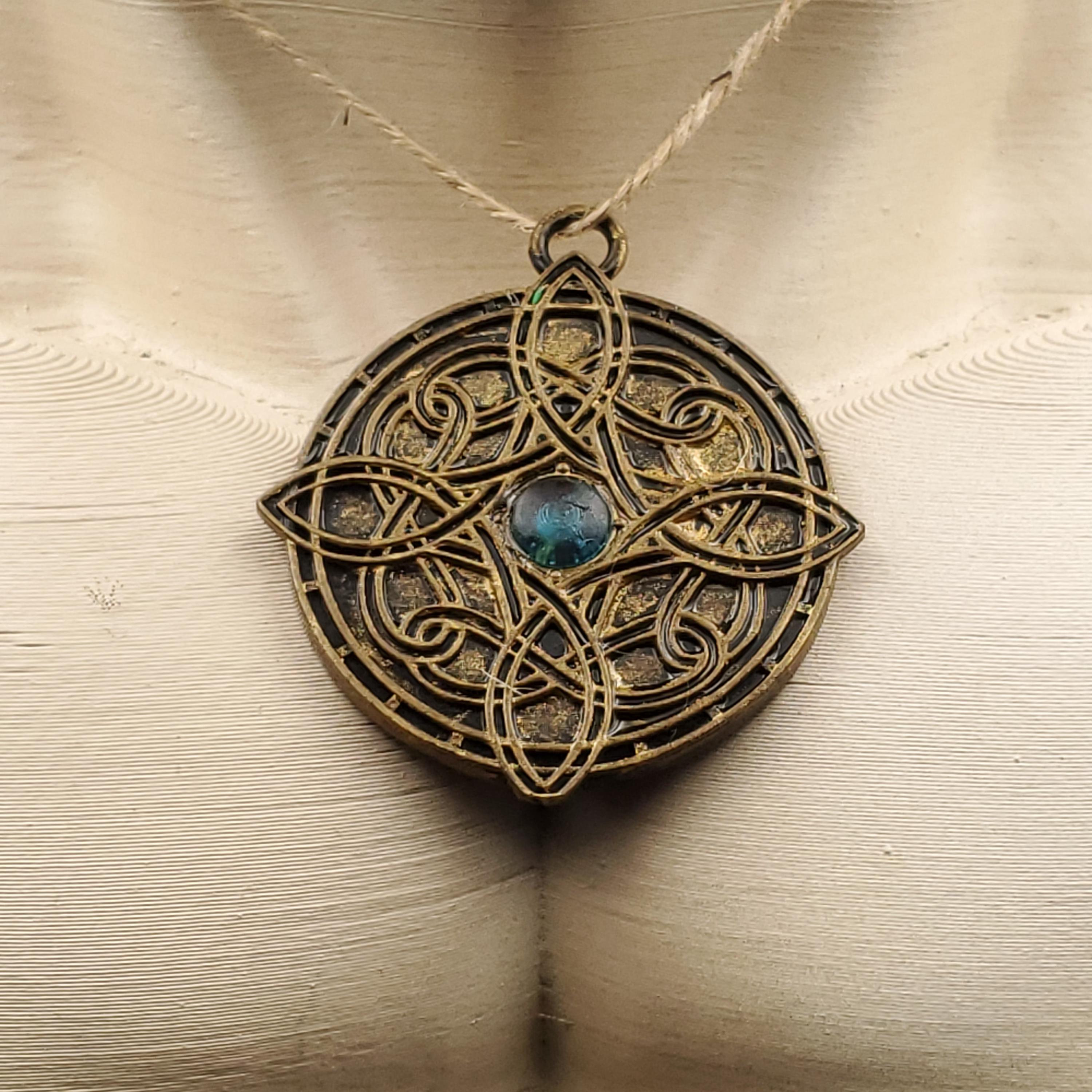 Resin Amulet: Fantasy Inspired Pendant With Twine - Etsy