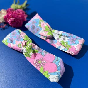 vintage freedom women&#39;s and children&#39;s headband - colorful vintage floral headband / mom daughter accessories