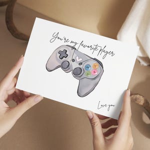 Carte saint valentin joueur, carte st-valentin, Console de jeux, manette de jeu vidéo, carte d’amour, Carte digitale à imprimer