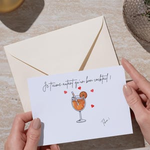 Carte saint valentin humour thème cocktail,carte st-valentin,Carte digitale à imprimer/imprimable PDF, carte saint valentin, carte d’amour