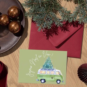 Carte noël van /Carte Joyeux Noël/Carte noël personnalisée aquarelle /  Carte de noël digitale / Carte imprimable / Carte e-mail