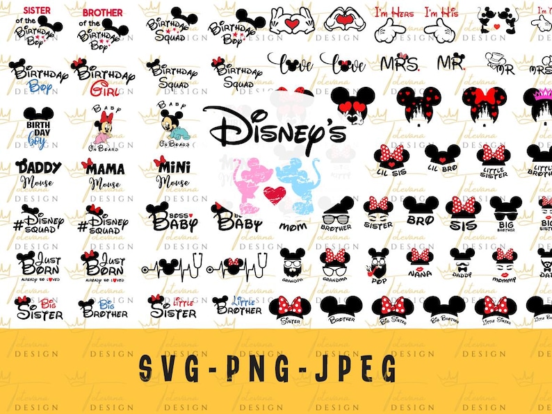 93+ Disney SVG, Family Disney PNG, Mommy Disney Svg, Baby Disney Bundle ...