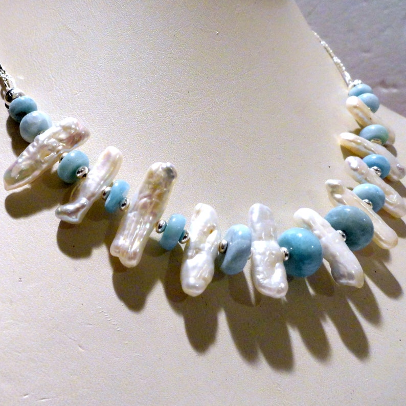 JFTS Larimar /& Stick Pearl 3 pc Set