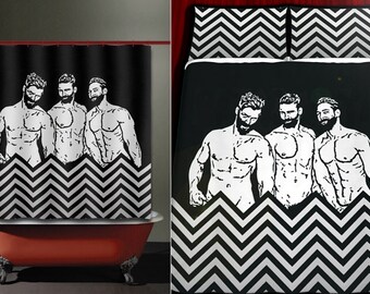 Hunk Shower Curtain Etsy Sg