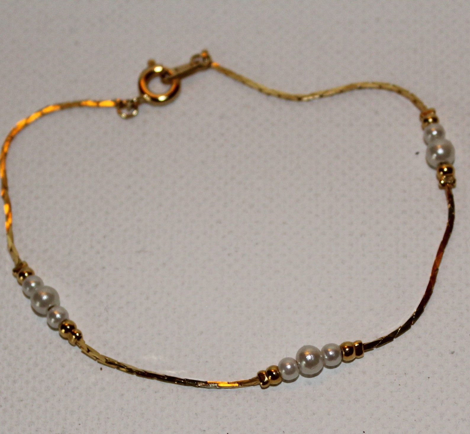 Pearl and Gold Bracelet/bracelet Handmade/free Etsy