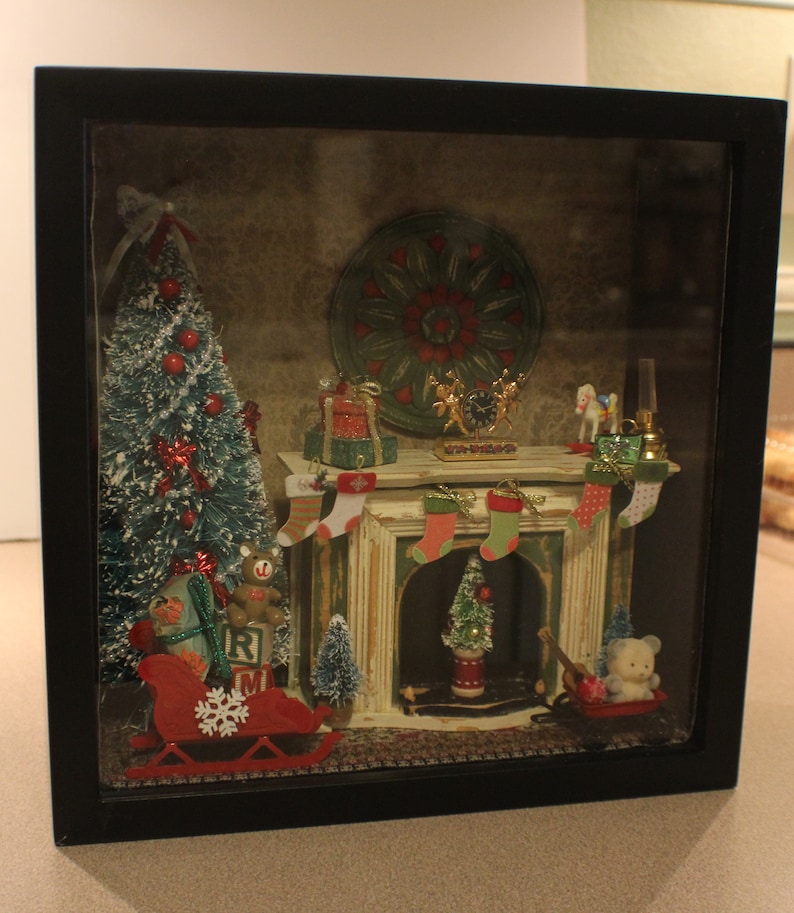 Christmas Shadow Box/christmas Tree/christmas Etsy