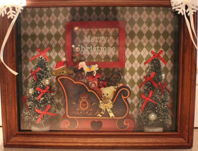 Christmas Tree Shadow Box/dollhouse Miniature/decorated Etsy