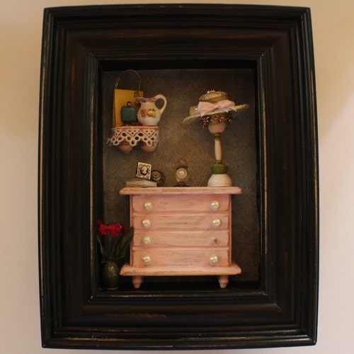 Wooden Shadow Box Miniature Room Diorama Etsy