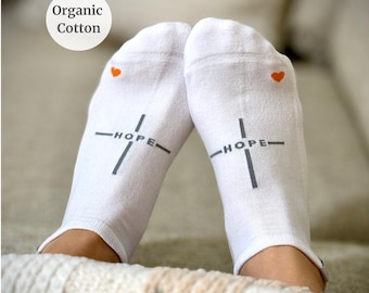 Christian IVF Gift Organic Cotton Socks Fertility Support Faith Based Encouragement Infertility Gift Embryo Transfer Care Package